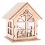 Christmas cabin Fa LED ház barna, 8 x 6,5 x 5,5 cm