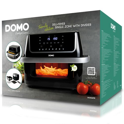 DOMO DO544FR horkovzdušná rodinná fritéza s průzorem, 10 l