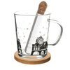 Orion Stekleni vrč z infuzerom DOMKY, 420 ml