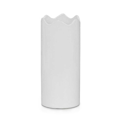 Wazon ceramiczny Glossy, biały 22,5 cm