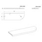SAPHO AE300-0101 Abeline кутова полиця rockstone 30 x 10 см, ексцентричний, білий матовий