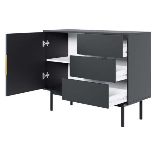 Comoda VIVALA 1D3S, negru