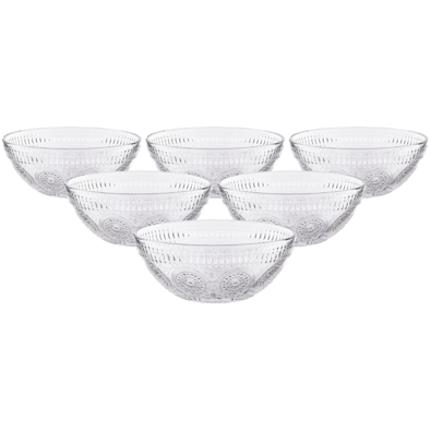 Altom Set of glass bowls Daisy 13 cm, 6 pcs
