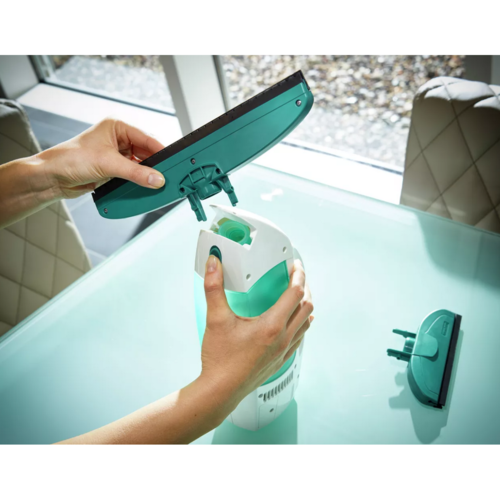 Leifheit odkurzacz do okien Window Cleaner z mopem, drążkiem 43 cm, nasadką ssącą 17 cm czarny 51016