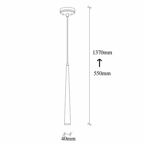 Lampa wisząca Ugur - 6071, czarny