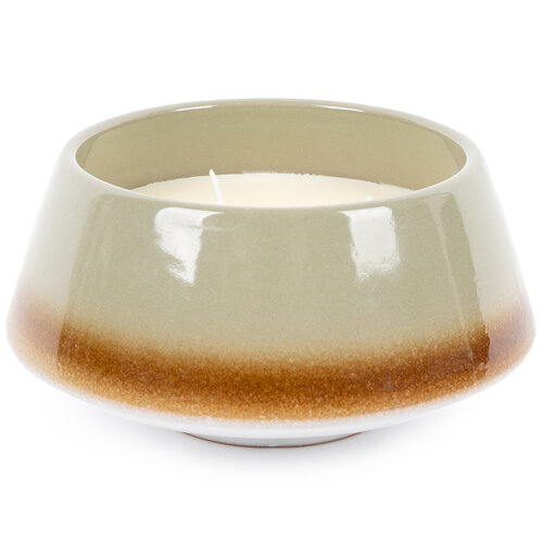 Ароматична свічка Свіжа бавовна, кераміка зелена, 15 x 7,5 см