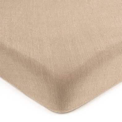 Cearșaf de pat 4Home jersey maro deschis, 90 x 200 cm