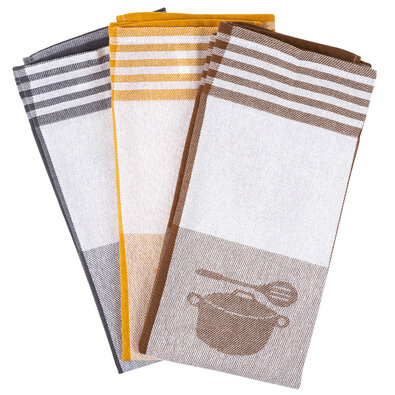 Geschirrtuch Geometry Cook, 45 x 70 cm, Set 3 Stück