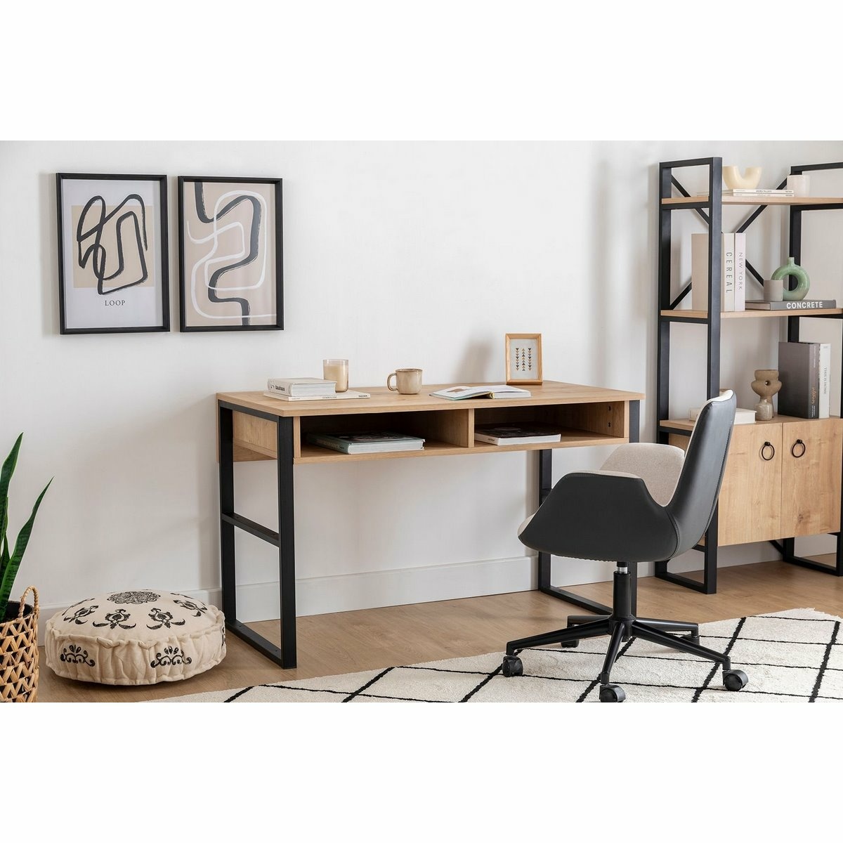 Pracovný stôl Miesto Sapphire Oak