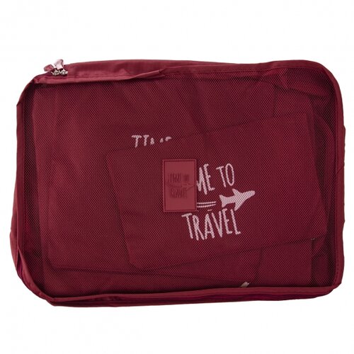 Orion Набір дорожніх органайзерів для валізи 6 шт., червоний