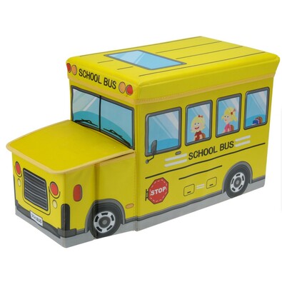 Pudełko do siedzenia na zabawki Autobus szkolny