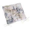 Bellatex gestepptes Sitzkissen DITA Blume  Grau-Beige, 40 x 40 cm
