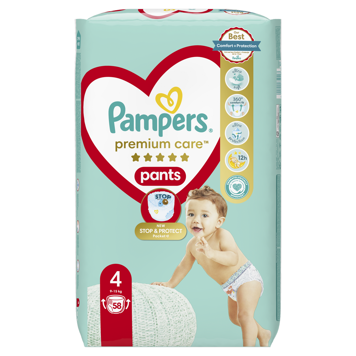 Pampers Plienky Premium Care Pants 58 ks, veľkosť 4