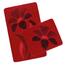 Komplet dywaników łazienkowych Ultra Kwiatek czerwony, 60 x 100 cm, 60 x 50 cm