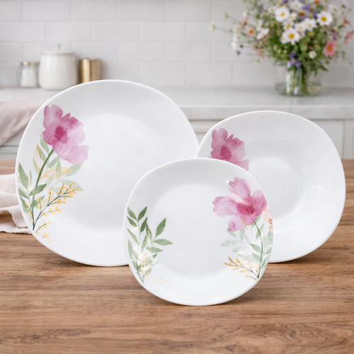 Arôme Home 18-delni jedilni set Roza mak