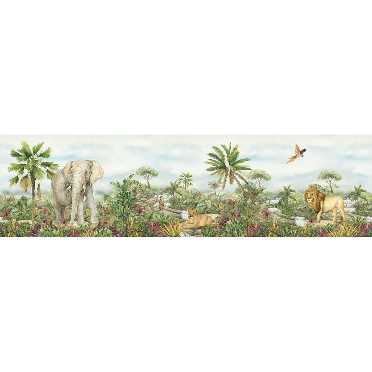 Samolepiaca bordúra Jungle, 500 x 13,8 cm
