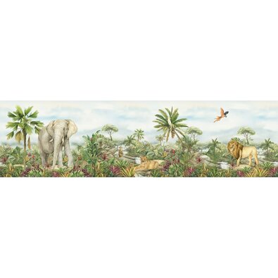Samolepicí bordura Jungle, 500 x 13,8 cm