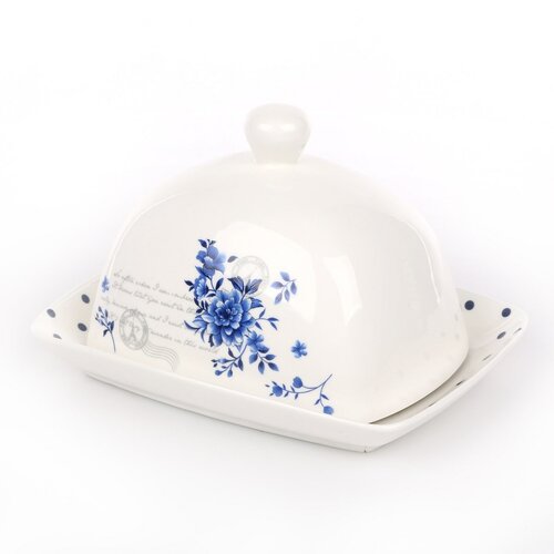 INDIGO ROSE maselniczka porcelanowa