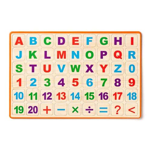 Woody Magnetische Tafel mit ABC auf den Tisch