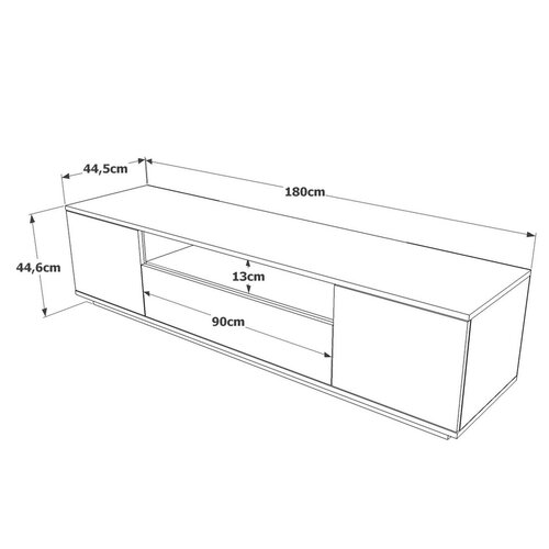 TV-Lowboard Fran Atlantic Pine and White