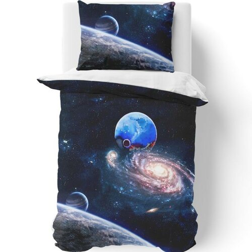 Бавовняна постільна білизна Всесвіт 3D, 140 x 200 см, 70 x 90 см