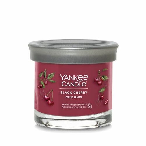 Lumânare parfumată Yankee Candle Signature Tumbler în borcan, mică, Black Cherry, 122 g