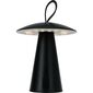 Lampa de masă portabilă cu LED Boise de exterior, negru,, USB, 15 x 17 cm, plastic