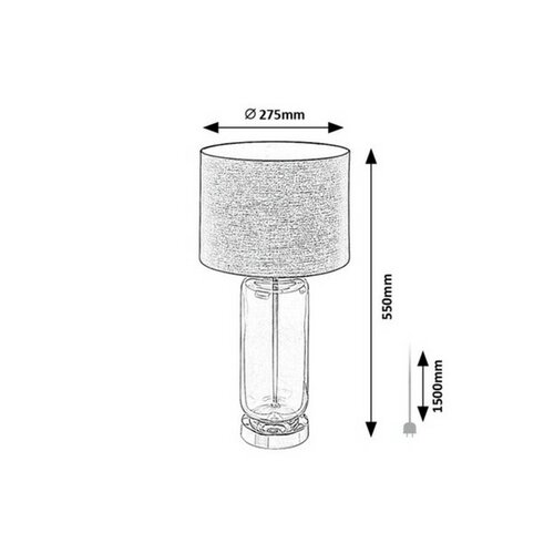 Rabalux 74049 stolní lampa Rein, šedá