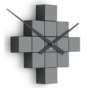Future Time FT3000TT Cubic titanium Designové samolepiace hodiny, pr. 50 cm
