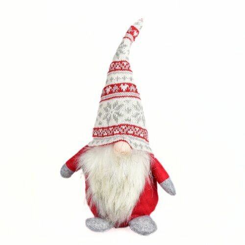 Vianočný textilný škriatok Rudolf, 33 cm