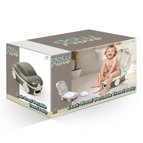 Dolu Detská cestovná nočník, prenosná, sivá, 18,5x 35,5 x 23 cm