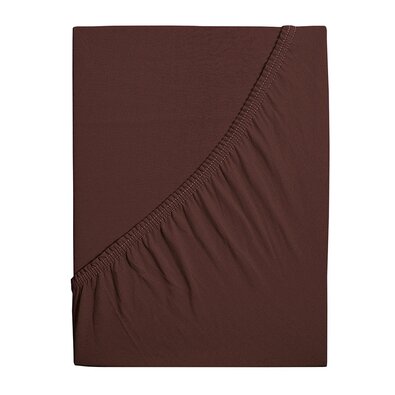 4Prześcieradło Home Jersey Ideal ciemnobrązowe,200 x 200 cm