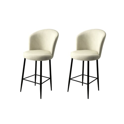 Barstuhl-Set Alte Cream and Black, 2 Stück