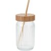 EH Sklenice na nápoje s bambusovým víkem, 0,5 l