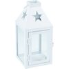 Felinar de metal Hey stea alb, 8 x 8 x 17 cm