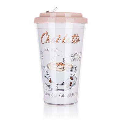Banquet Potovalni dvodelni lonček COFFEE 0,5 l,Chai latte