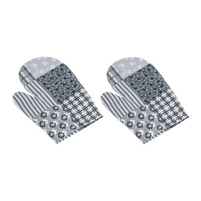 Mănușă de bucătărie Bellatex Patchwork gri, 28 x 18 cm, 2 buc