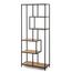 LOFTY GRID Asym Oak fém polcos szekrény, 185 x 77cm