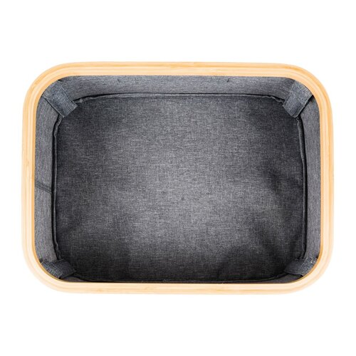 Cutie de depozitare G21 40 x 30 x 15 cm, dinbambus cu capac, gri