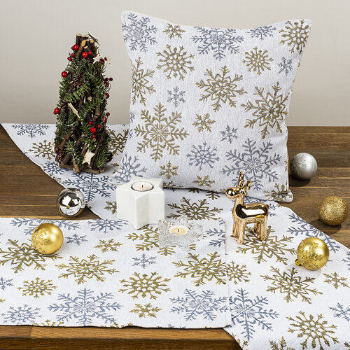 Prtljaga Snowflakes bela, 33 x 48 cm