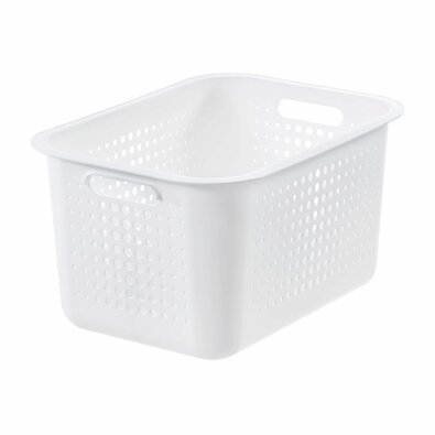 Coș de depozitare SmartStore Modern, alb, 37 x 28x 20 cm