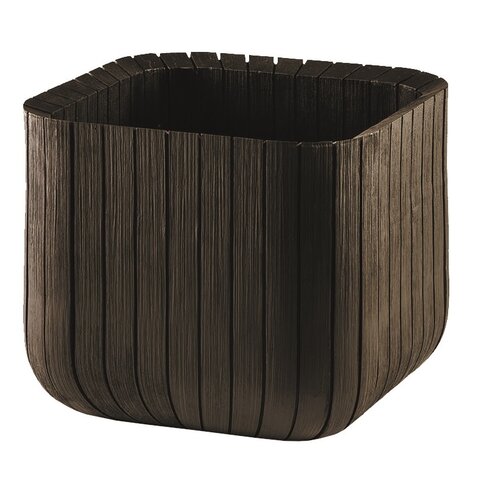 Keter Plastični cvetlični lonec Cube planter Mrjav, 30 x 30 x 30 cm