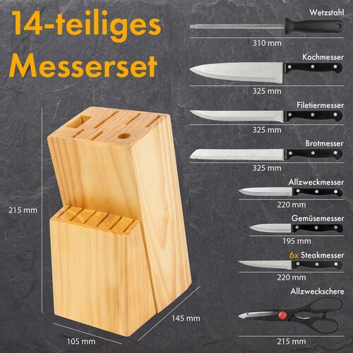 Classbach 14-teiliges Messerset MBS 4019