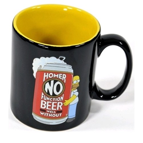CurePink The Simpsons Keramický hrnček Homer No Beer 320 ml