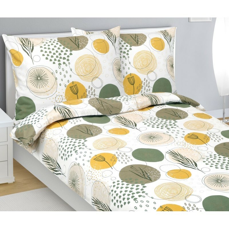 Bellatex Pościel flanelowa Koła, 140 x 200 cm, 70 x 90 cm