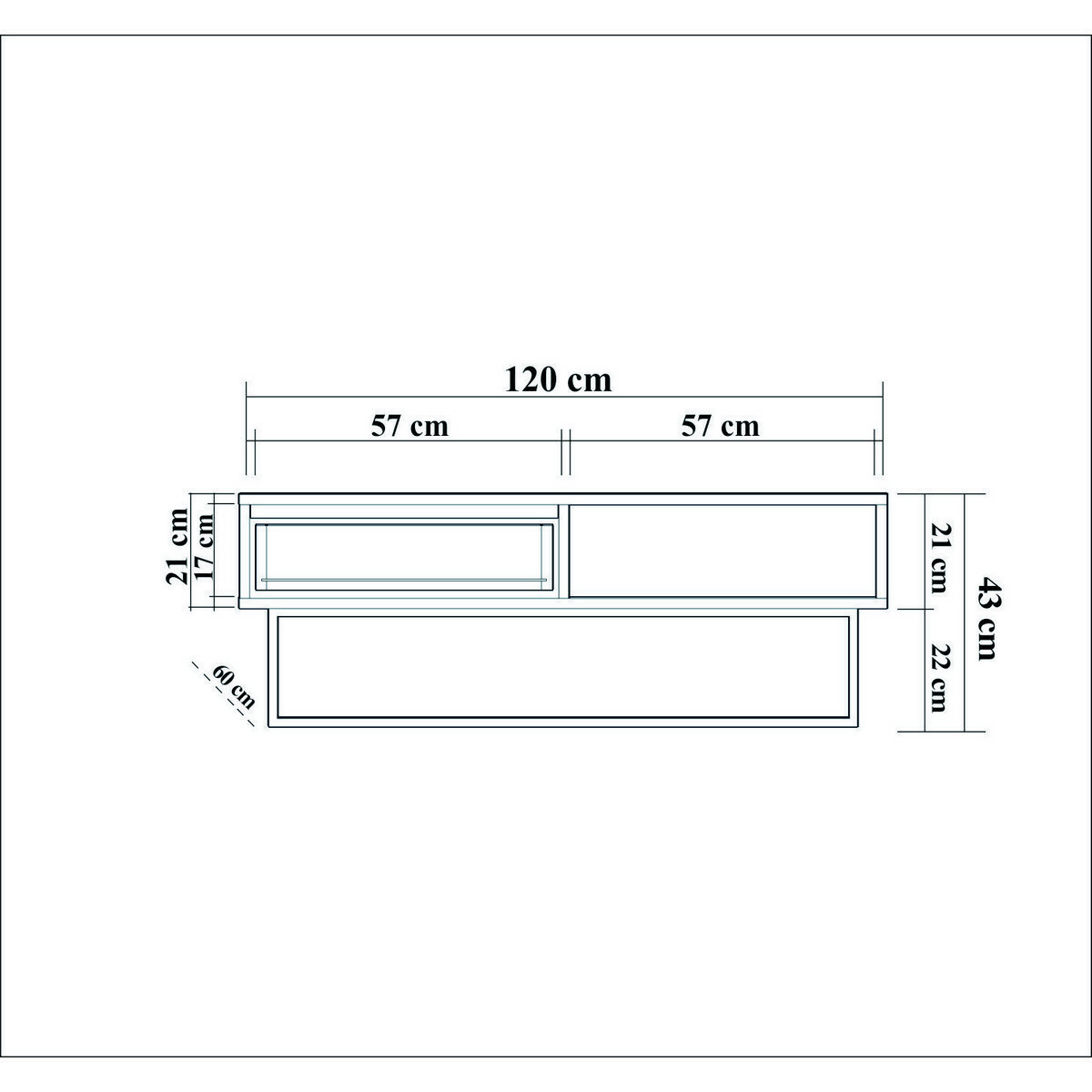 Konferenčný stolík Dale Walnut and Black