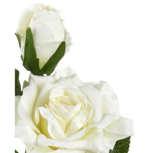 Floare artificială Trandafir crem, 46 cm