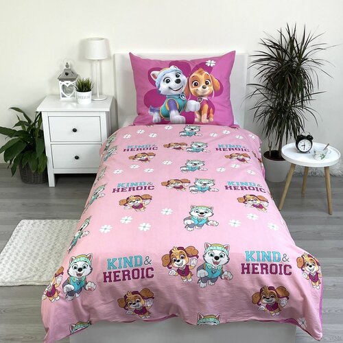 Jerry Fabrics Otroško bombažno posteljnino PawPatrol PP427 Heroic, 140 x 200 cm, 70 x 90 cm