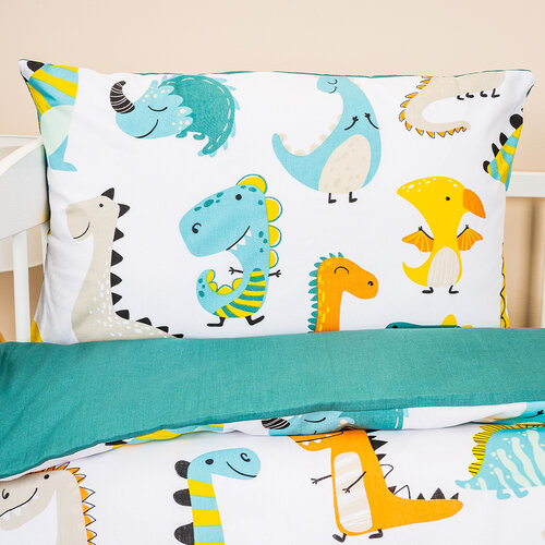 4Home Otroško bombažno posteljnino Little dino,100 x 135 cm, 40 x 60 cm