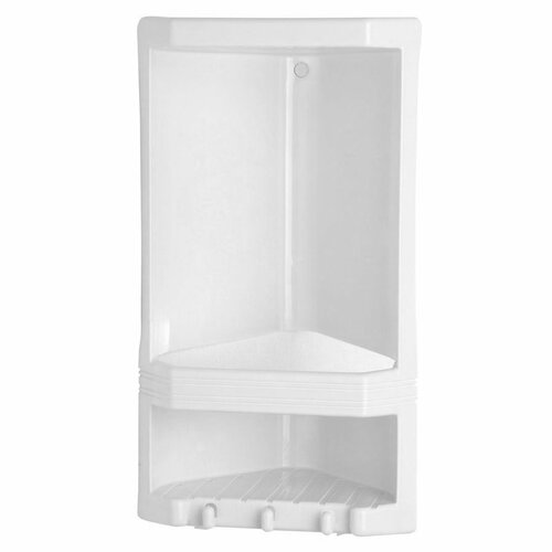 GEDY 8079 Raft de colț Junior cu două niveluri,18,9 x 38,5 x 13,9 cm, termoplastic, alb